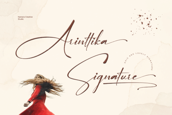 Arinttika Signature: A Handwritten Font for Timeless Elegance in Design
