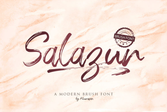 Discover the Beauty of Salazur: A Fresh Handwritten Brush Font for Creative Projects