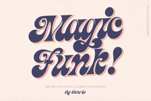Magic Funk: A Playful Retro Serif Typeface for Creative Projects